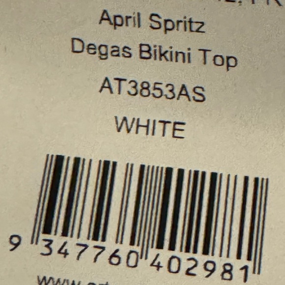 Artesands April Spritz White Degas Floral Bikini Top Various Sizes 10 16 D/DD - Picture 6 of 8